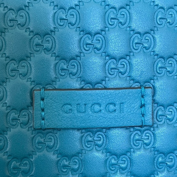 Gucci Turquise Blue Guccisimssa Dome crossbody tote - Picture 4 of 14